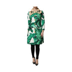 Dolce & Gabbana Multicolor Leaf Print Embellished Trenchcoat Jacket