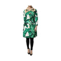 Dolce & Gabbana Multicolor Leaf Print Embellished Trenchcoat Jacket