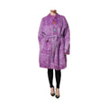 Dolce & Gabbana Purple Button Embellished Trench Coat Jacket