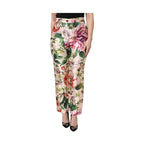 Dolce & Gabbana Multicolor Floral High Waist Straight Pants