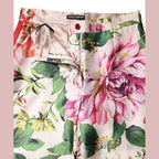 Dolce & Gabbana Multicolor Floral High Waist Straight Pants