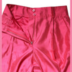 Dolce & Gabbana Pink Silk High Waist Tapered Pants