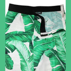 Dolce & Gabbana White Green Leaf High Waist Pants
