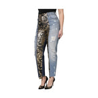 Dolce & Gabbana Multicolor Patchwork High Waist Denim Jeans