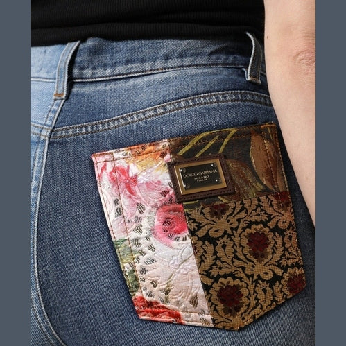 Dolce & Gabbana Multicolor Patchwork High Waist Denim Jeans