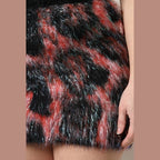 Dolce & Gabbana Multicolor Plush High Waist Mini Skirt