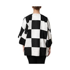 Dolce & Gabbana White Black Patchwork Jacquard Blazer Jacket