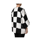 Dolce & Gabbana White Black Patchwork Jacquard Blazer Jacket