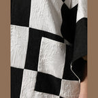 Dolce & Gabbana White Black Patchwork Jacquard Blazer Jacket