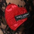 Dolce & Gabbana Black Cotton Floral Lace Women Blouse Top