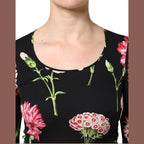Dolce & Gabbana Black Floral Long Sleeve Women Blouse Top