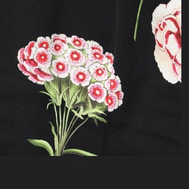 Dolce & Gabbana Black Floral Long Sleeve Women Blouse Top