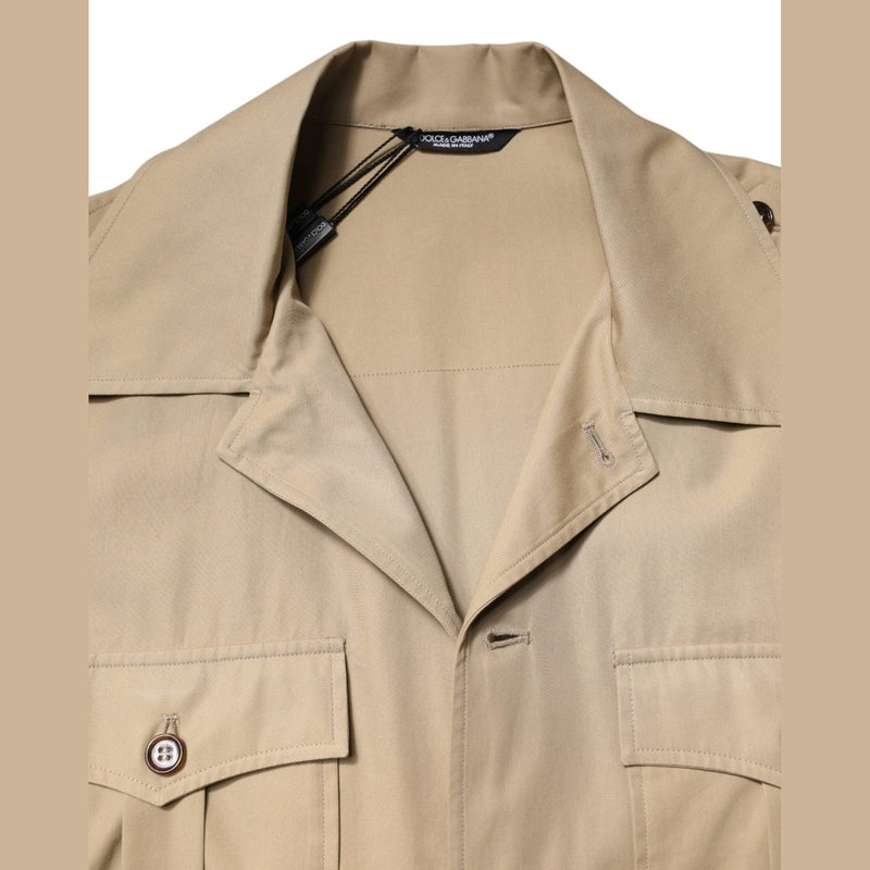 Dolce & Gabbana Brown Graphic Print Short Sleeves Shirt