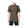 Dolce & Gabbana Multicolor Camouflage Button Down GOLD Shirt