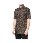 Dolce & Gabbana Multicolor Camouflage Button Down GOLD Shirt
