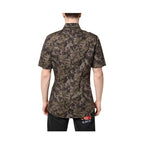 Dolce & Gabbana Multicolor Camouflage Button Down GOLD Shirt