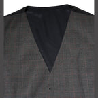 Dolce & Gabbana Gray Plaid Wool Formal Dress Waistcoat Vest