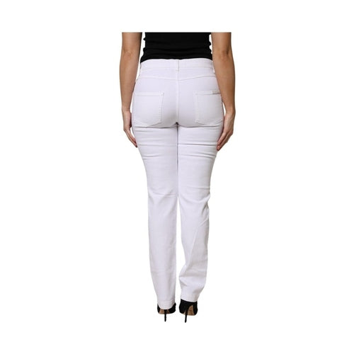 Dolce & Gabbana White Floral Sequined GIRLY Denim Jeans