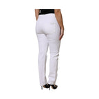 Dolce & Gabbana White Floral Sequined GIRLY Denim Jeans