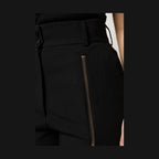 Dolce & Gabbana Black Wool High Waist Zipper Tapered Pants