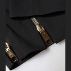 Dolce & Gabbana Black Wool High Waist Zipper Tapered Pants