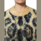 Dolce & Gabbana Multicolor Leopard Mohair Crew Neck Sweater