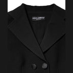 Dolce & Gabbana Black Wool Double Breasted Coat Jacket