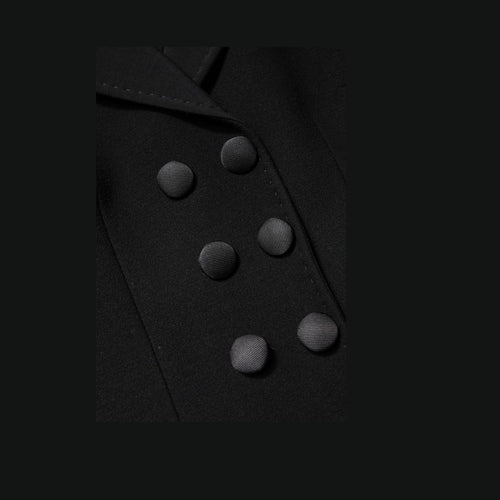 Dolce & Gabbana Black Wool Double Breasted Coat Jacket