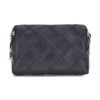 Tory Burch Black Calf Leather Bos Taurus Shoulder Bag