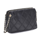Tory Burch Black Calf Leather Bos Taurus Shoulder Bag
