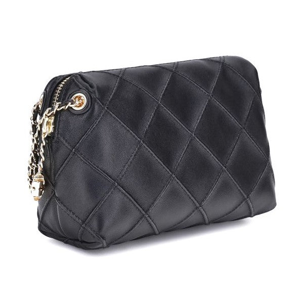 Tory Burch Black Calf Leather Bos Taurus Shoulder Bag