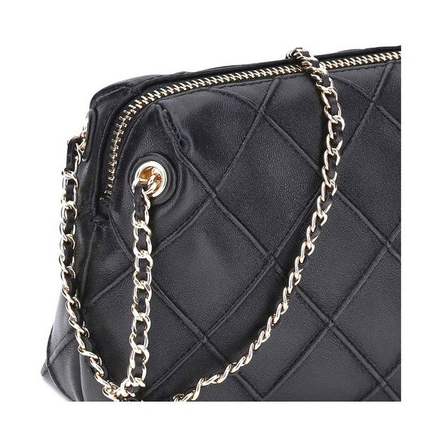 Tory Burch Black Calf Leather Bos Taurus Shoulder Bag