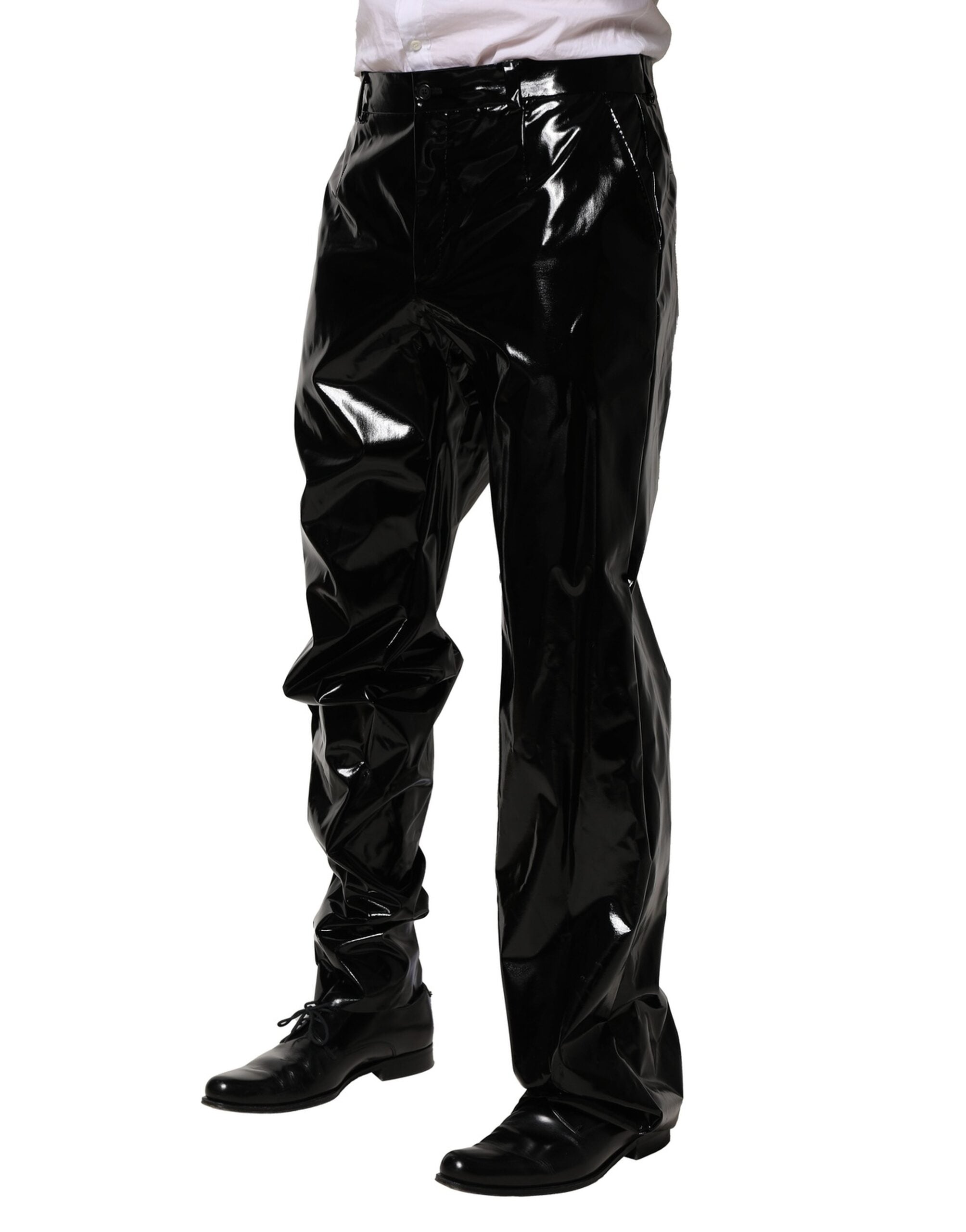 Dolce & Gabbana Black Nylon Straight Men Pants