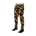 Dolce & Gabbana Black Pasta Print Tapered Men Pants