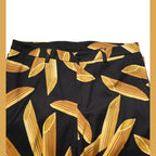Dolce & Gabbana Black Pasta Print Tapered Men Pants