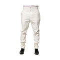 Dolce & Gabbana White Nylon Tapered Dress Men Pants