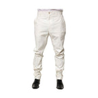 Dolce & Gabbana White Nylon Tapered Dress Men Pants