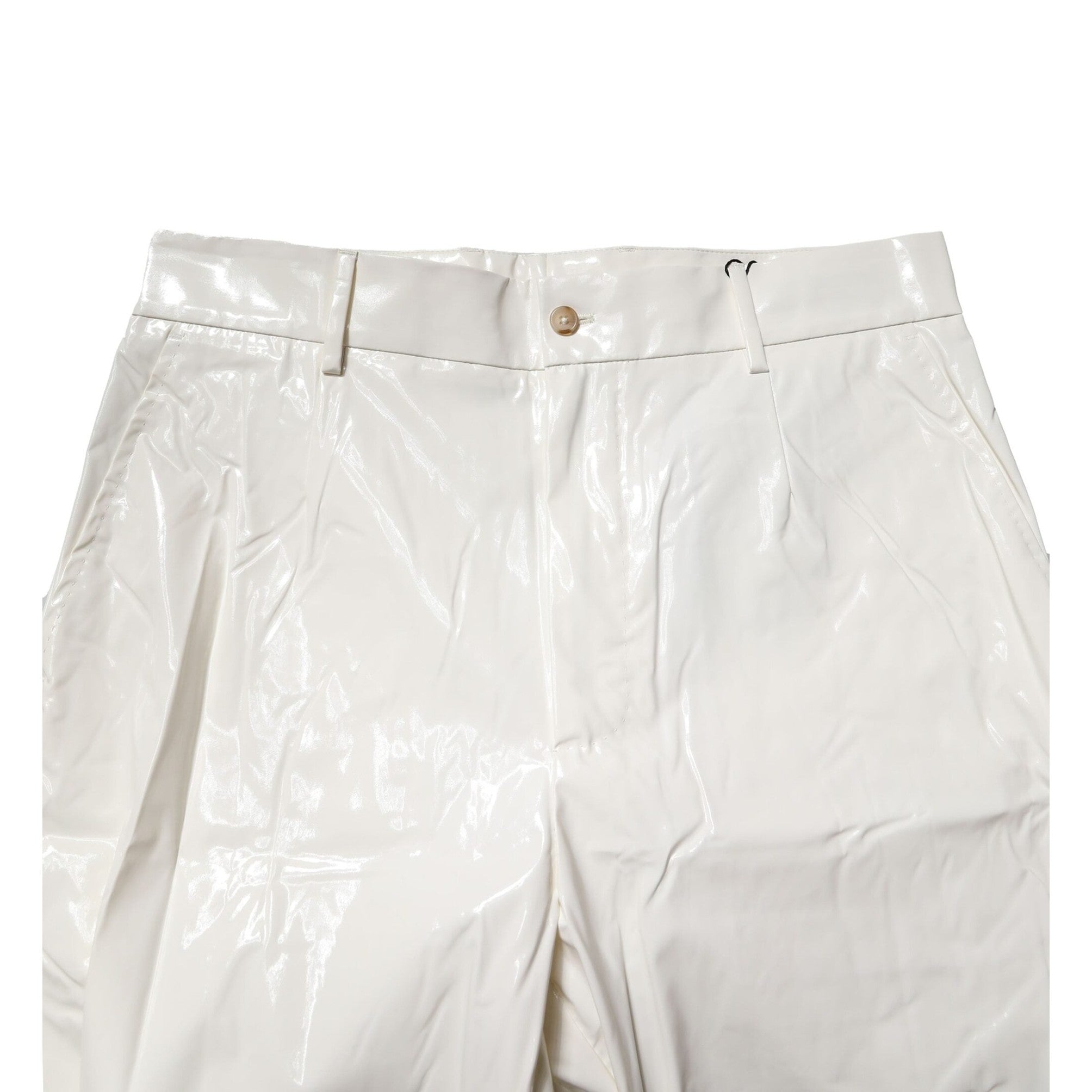 Dolce & Gabbana White Nylon Tapered Dress Men Pants