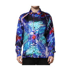 Dolce & Gabbana Multicolor Printed Silk Lounge Casual Shirt