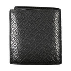 Tommy Hilfiger Sleek Black Leather Dual-Compartment Wallet