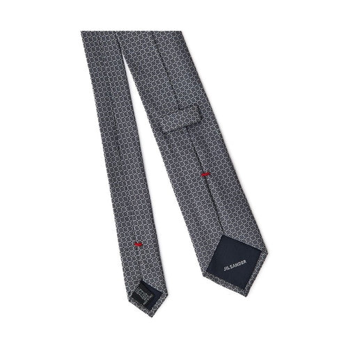Jil Sander Gray Silk Tie