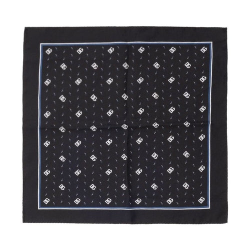 Dolce & Gabbana Black Silk Pocket Square