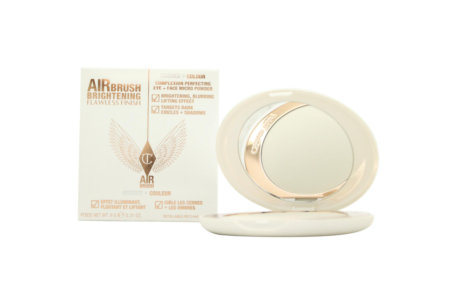 Charlotte Tilbury Airbrush Brightening Flawless Finish 9G - Fair - Medium – beauty &amp; skincare essential for daily radiance
