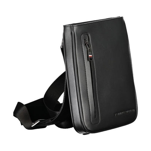 Tommy Hilfiger Black Polyurethane Men's Shoulder Bag