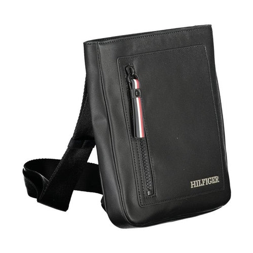 Tommy Hilfiger Black Polyurethane Men Shoulder Bag