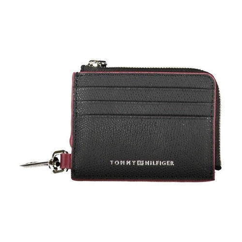 Tommy Hilfiger Black Leather Men Wallet Holder