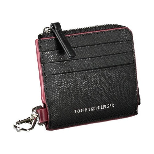 Tommy Hilfiger Black Leather Men Wallet Holder