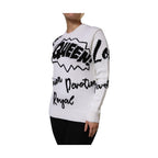 Dolce & Gabbana White Wool Knit Crew Neck Pullover Sweater