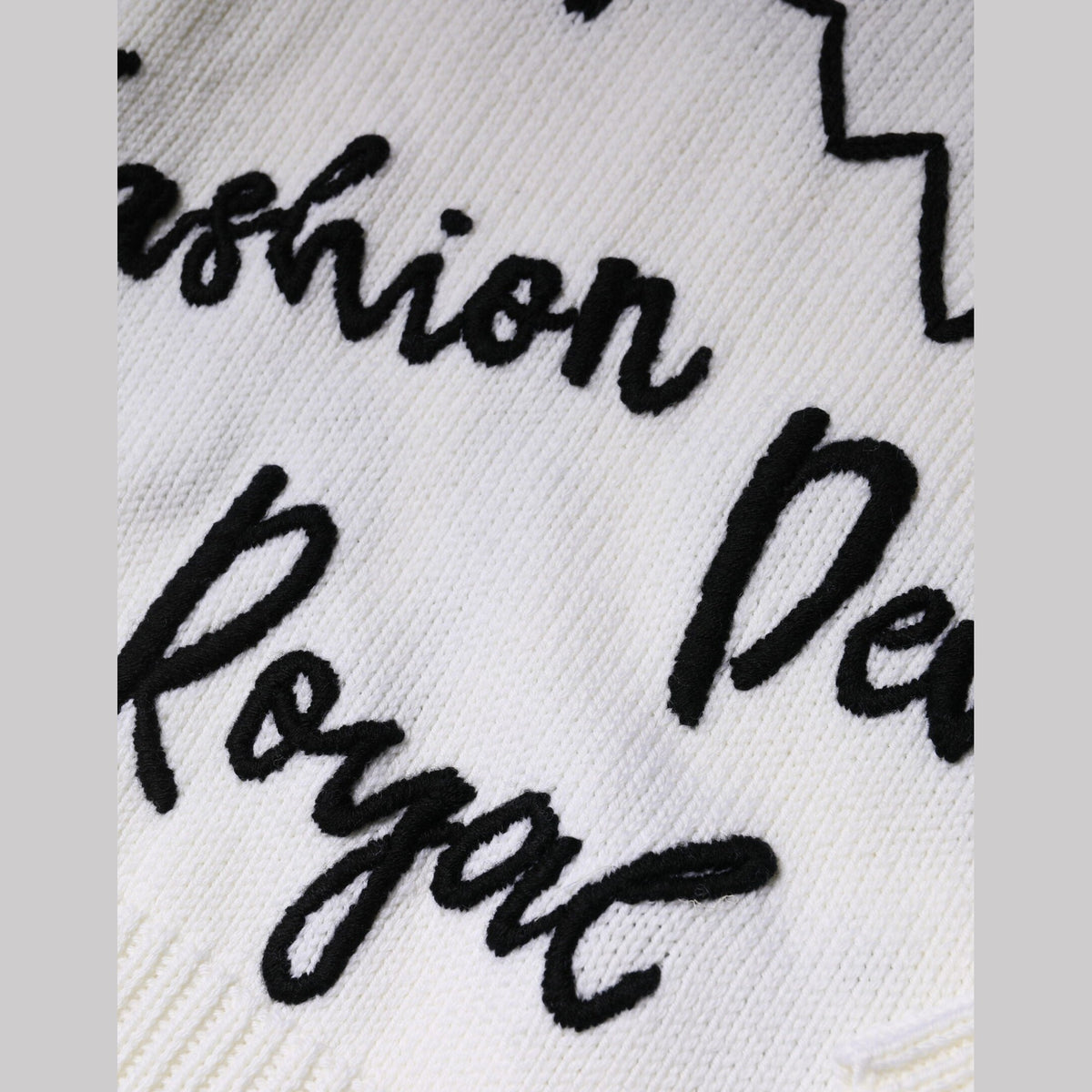 White Wool Knit Crew Neck Pullover Sweater