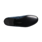 Dolce & Gabbana Blue Velvet DG Logo Loafers Formal Shoes